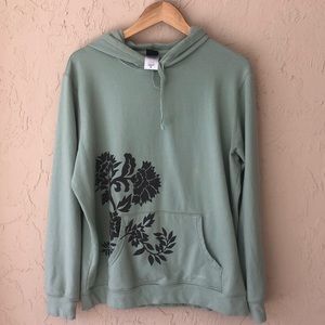 Patagonia hoodie green XL floral